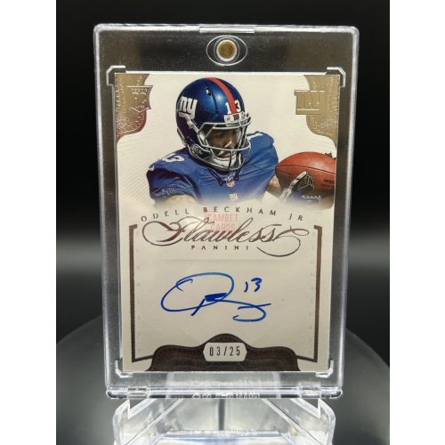 RC Odell Beckham Jr. /25 on card auto - 2014 Panini Flawless – New York Giants NFL kártya