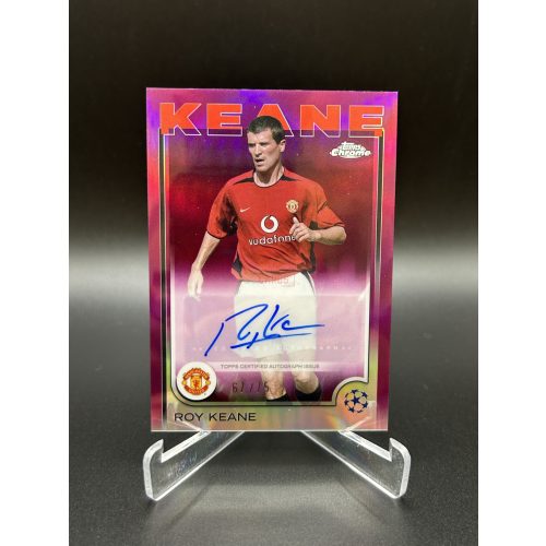 Roy Keane /75 aláírt foci kártya - 2024-25 Topps Chrome UEFA Club Competitions - Manchester United