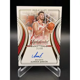   Alperen Şengün SS-ASG Sophisticated Signatures Aláírt Kártya 21/99 – 2022-23 Panini Immaculate Collection – Houston Rockets