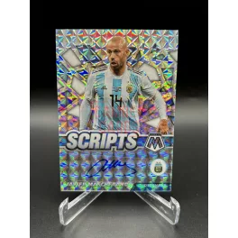   Javier Mascherano aláírt focis kártya - 2021-22 Paini Mosaic Road to World Cup - Argentína