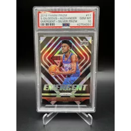   RC Shai Gilgeous-Alexander #11 – 2018-19 Panini Prizm Emergent Silver Prizm PSA 10 – LA Clippers