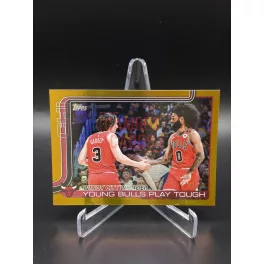   Josh Giddey Coby White #277 Windy City Wonder Gold 47/50 - 2025 Topps Chrome Basketball - Chicago Bulls