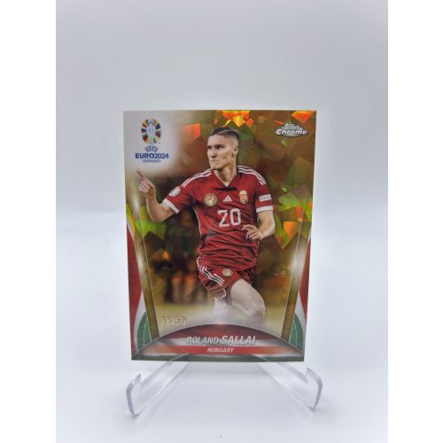 Sallai Roland /50 Saphire Magyarország focis kártya - Topps Chrome UEFA Euro 2024