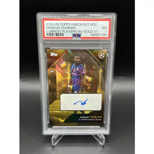 Marcus Thuram 1/1 aláírt PSA 7 focis kártya – 2024-25 Topps Knockout – Inter