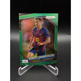   Robert Lewandowski /5 green focis kártya – 2025-26 Panini Prizm FIFA Green Prizm – FC Barcelona