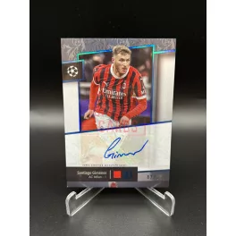   Santiago Giménez /75 aláírt focis kártya - 2024/25 Topps Museum Collection UEFA Club Competitions - AC Milan