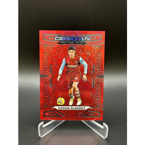 Edson Alvarez /10 Red focis kártya - 2023-24 Panini Obsidian - West Ham