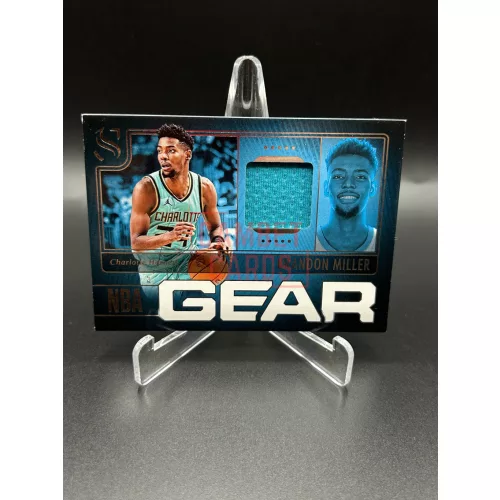 Brandon Miller Gear mezdarabos NBA kosaras kártya – 2024-25 Panini Silhouette Basketball – Charlotte Hornets