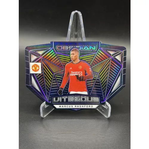 Marcus Rashford Vitreous 28/49 – 2023-24 Panini Obsidian – Manchester United