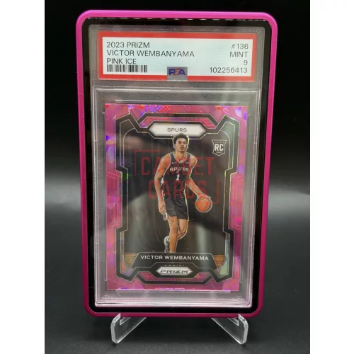 Victor Wembanyama #136 Rookie Card Pink Ice – 2023-24 Panini Prizm – San Antonio Spurs (PSA 9 MINT)