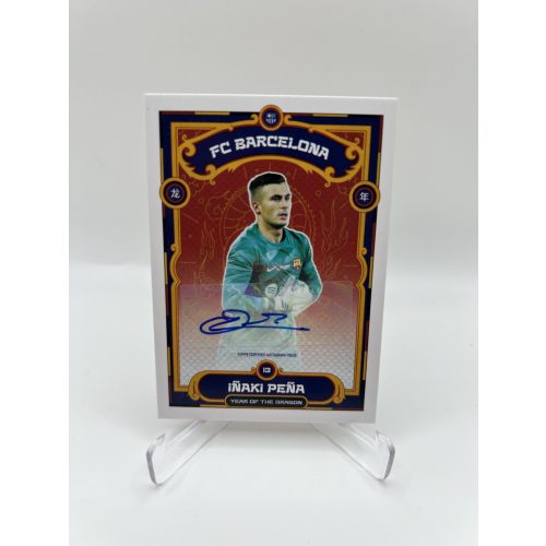 Inaki Pena Barcelona aláírt focis kártya - 2023/24 Topps Year of the Dragon