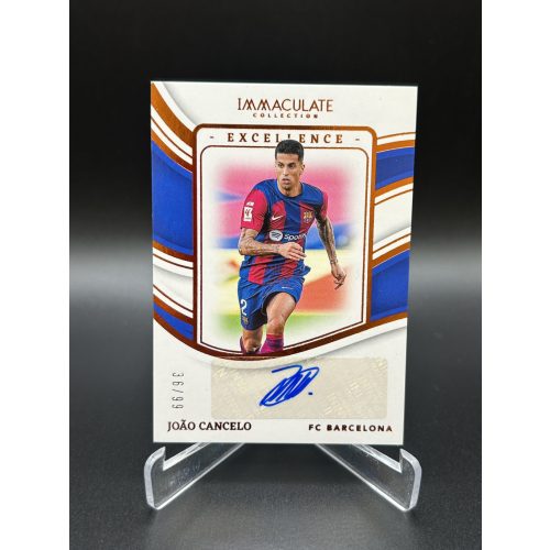 João Cancelo /99 aláírt foci kártya - 2023/24 Panini Immaculate - Barcelona