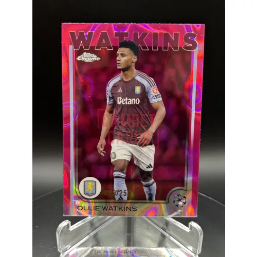 Ollie Watkins /250 számozott focis kártya - 2024-25 Topps Chrome - Aston Villa
