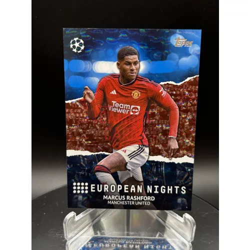  Marcus Rashford /99 European Night focis kártya - 2023-24 Topps UCC - Manchester United