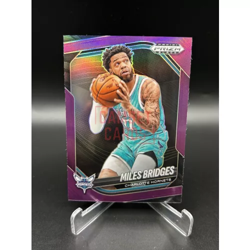 Miles Bridges #123 /99 NBA kosaras kártya – 2024–25 Panini Prizm Black – Charlotte Hornets