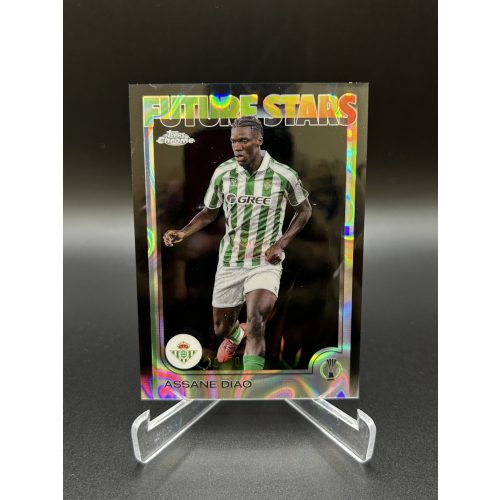 Assane Diao /10 Logofractor Future Stars számozott focis kártya – 2024-25 Topps Chrome Logofractor – Real Betis
