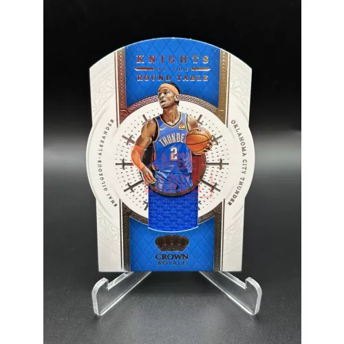 Shai Gilgeous-Alexander mezdarabos NBA kosaras kártya – 2021-22 Panini Crown Royale Knights of the Round Table – Oklahoma City Thunder