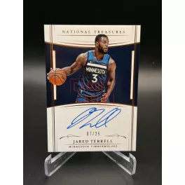   Jared Terrell Autograph Kártya 07/25 – 2018-19 Panini National Treasures – Minnesota Timberwolves