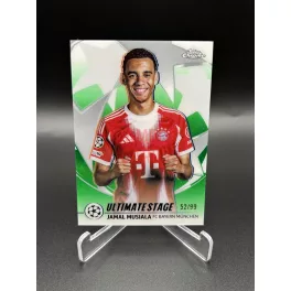   Jamal Musiala /99 Ultimate Stage focis kártya – 2025-26 Topps Chrome UCC – Bayern München