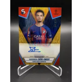   Warren Zaïre-Emery /50 aláírt focis kártya – 2023/24 Topps Superstars UCC – Paris Saint-Germain