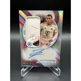   Jamal Musiala labdadarabos aláírt focis kártya  - 2024/25 Topps Merlin Match Ball - Bayern München