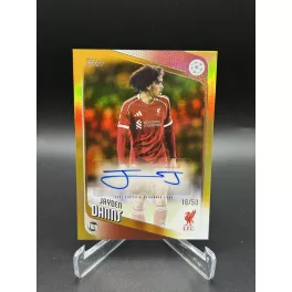  Jayden Danns /50 aláírt focis kártya - 2025-26 Topps UEFA Club Competitions - Liverpool