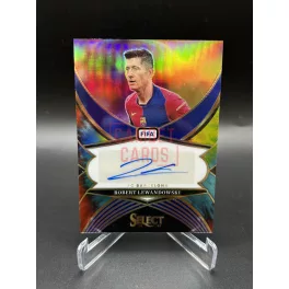   Robert Lewandowski /25 Tie Dye aláírt focis kártya – 2024-25 Panini Select FIFA – FC Barcelona