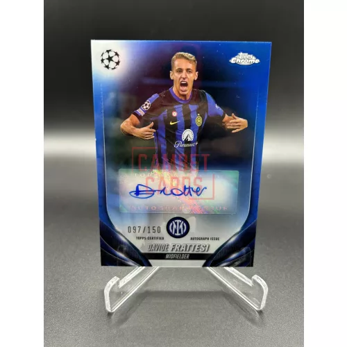 Davide Frattesi /150 aláírt focis kártya - 2023-24 Topps Chrome - Inter