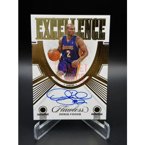 Derek Fisher EXC-DFS Excellence Aláírt Kártya 10/10 – 2021-22 Panini Flawless – Los Angeles Lakers