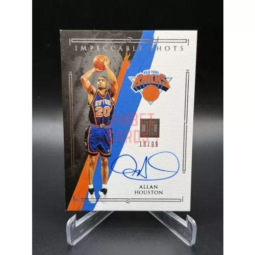 Allan Houston IS-ALH Impeccable Shots Aláírt Kártya 18/99 – 2020-21 Panini Impeccable – New York Knicks
