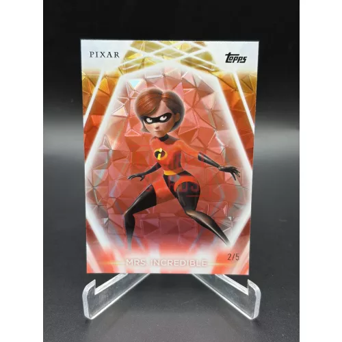 Mrs. Incredible #52 /5 Red Diamante - 2026 Topps Disney Neon