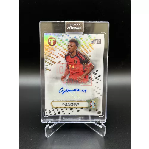 Lois Openda aláírt focis kártya - 2024 Topps Pristine - Belgium