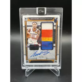   Cason Wallace Rookie Patch Autograph RC Kártya 31/49 – 2023-24 Panini One and One – Oklahoma City Thunder