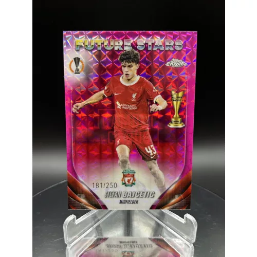 Stefan Bajcetic Future Stars /250 focis kártya - 2023-24 Topps Chrome - Liverpool