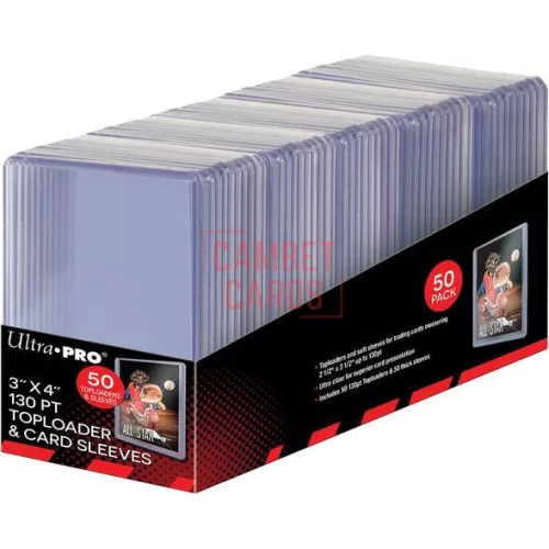 Ultra PRO Super Thick 130PT Toploader & Thick Card Sleeves Bundle