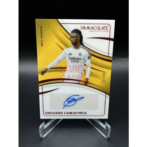 Eduardo Camavinga /49 aláírt focis kártya - 2024/25 Panini Immaculate Collection - Real Madrid