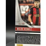 Milos Kerkez /99 számozott focis kártya - 2024-25 Panini Prizm Premier League - Bournemouth