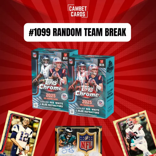 #1099 – 2x 2025 Topps Chrome Football Value Box Random Team Break