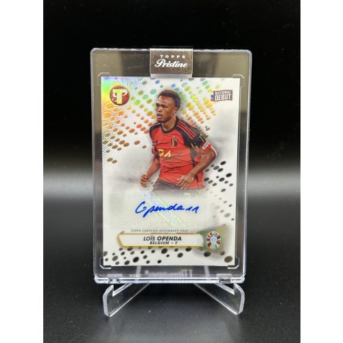 2023 Topps Pristine Lois Openda aláírt foci kártya – Belgium – Road to UEFA Euro 2024