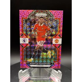    Marcus Rashford Pink parallel focis kártya - 2022-23 Panini Prizm - Manchester United