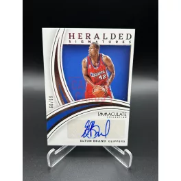   Elton Brand /99 aláírt NBA kosaras kártya – 2021-22 Panini Immaculate – Los Angeles Clippers