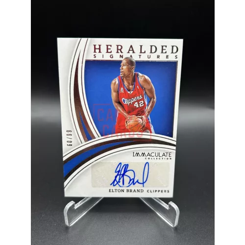 Elton Brand /99 aláírt NBA kosaras kártya – 2021-22 Panini Immaculate – Los Angeles Clippers