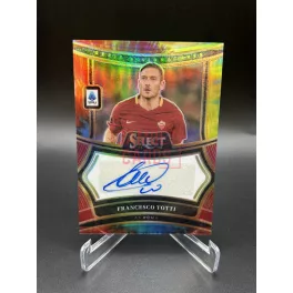   Francesco Totti/25 Tie Dye aláírt focis kártya – 2024-25 Panini Select Serie A – AS Roma