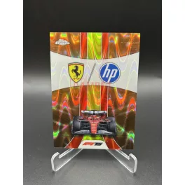   Ferrari Team Logo /25 Orange Wave F1 kártya - 2025 Topps Chrome F1 - Ferrari