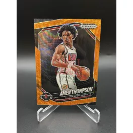   Amen Thompson /60 Orange NBA kosaras kártya – 2024-25 Panini Prizm Black – Houston Rockets
