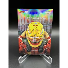   Lewis Hamilton Helmet Collection Refractor F1 kártya - Topps Chrome F1 2025 - Scuderia Ferrari HP