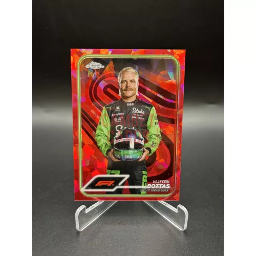 Valtteri Bottas /5 Red F1 kártya – 2024 Topps Chrome Sapphire Formula 1– Stake F1 Team Kick Sauber