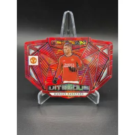   Marcus Rashford Vitreous Red 25/30 – 2023-24 Panini Obsidian – Manchester United