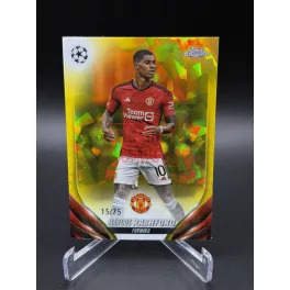   Marcus Rashford #16 Gold 15/75 – 2023-24 Topps Chrome Sapphire UEFA Champions League – Manchester United