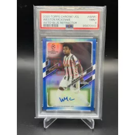   Weston McKennie Auto-Blue Refractor Kártya PSA MINT 9 – 003/150 – 2020/21 Topps Chrome UEFA Champions League – Juventus